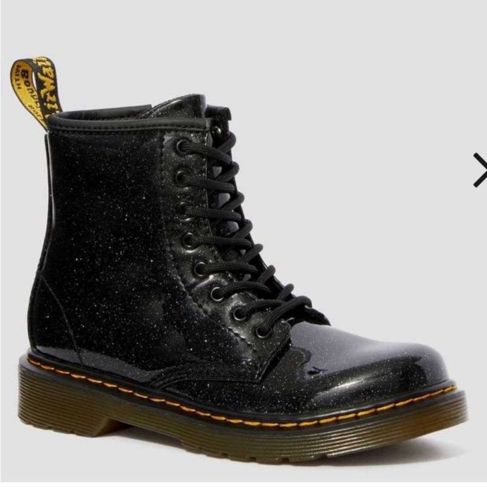 Dr. Martens Kids Black Glitter Boots